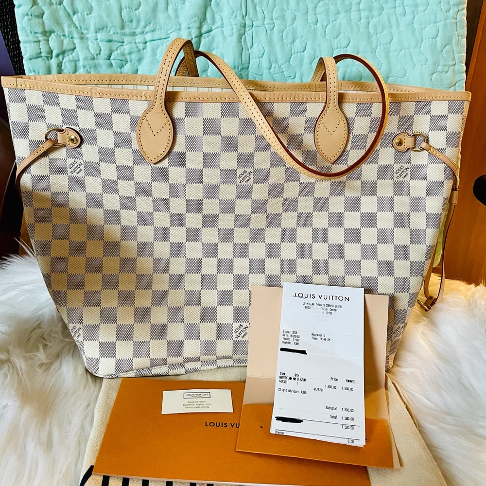 EUC Authentic Louis Vuitton Neverfull Azur MM